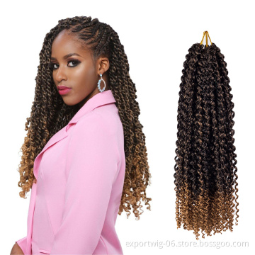 Wholesale 18 inch crochet passion twist braiding african hair synthetic braiding pre twist passion twist hair